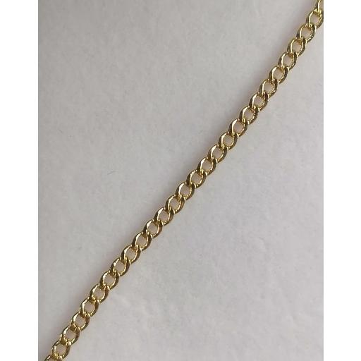 Cadena Oro 18K Barbada Hueca 2.5mm x 50cm | Unisex | 564€