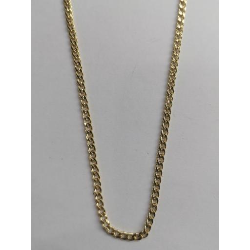 Cadena Oro 18K Barbada Hueca 3mm x 70cm | Unisex Larga (8.30g) [1]