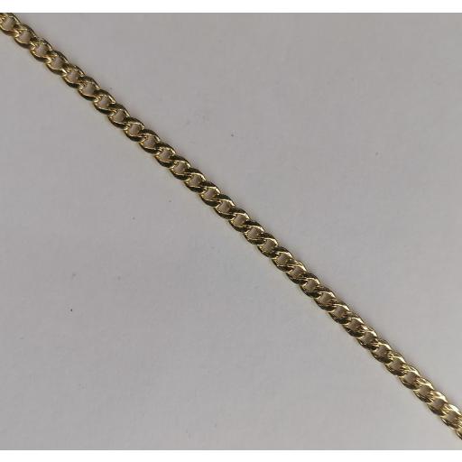Cadena Oro 18K Barbada Hueca 3mm x 70cm | Unisex Larga (8.30g)