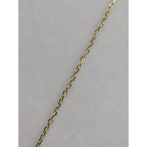 Cadena Oro 18K Forzada Maciza 1mm x 50cm | Unisex Fina