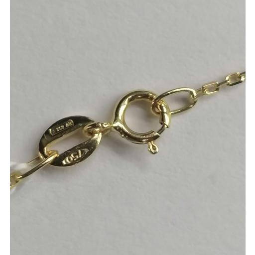 Cadena Oro 18K Forzada Maciza 1mm x 50cm | Unisex Fina [3]