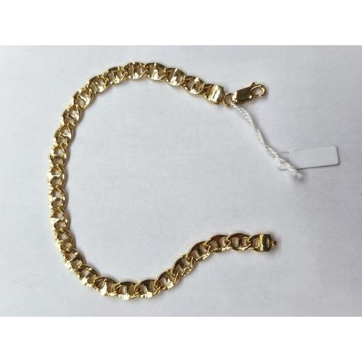 Pulsera oro 18K mujer calabrotes planos 19,5 cm [0]
