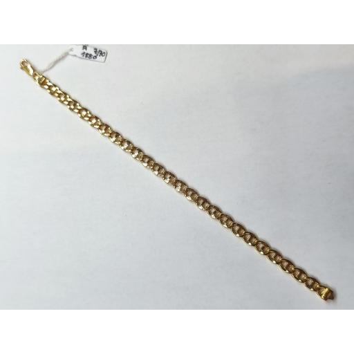 Pulsera oro 18K mujer calabrotes planos 19,5 cm [1]