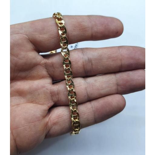 Pulsera oro 18K mujer calabrotes planos 19,5 cm [2]