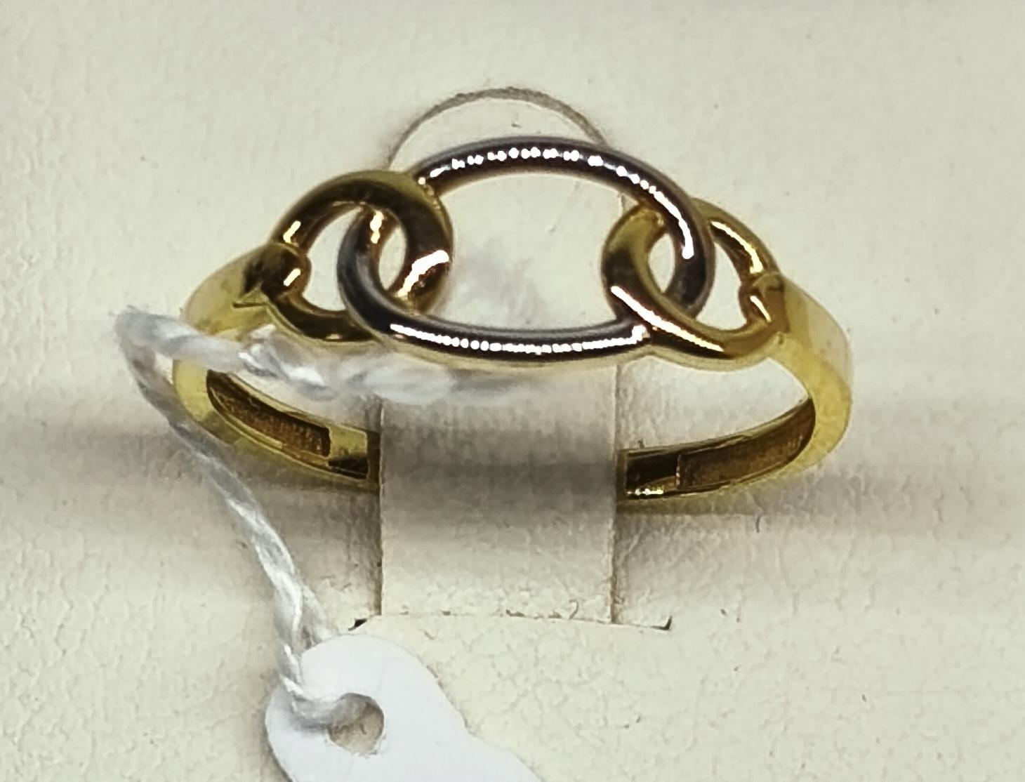 Anillo bicolor oro amarillo y blanco 18K sin piedras para mujer