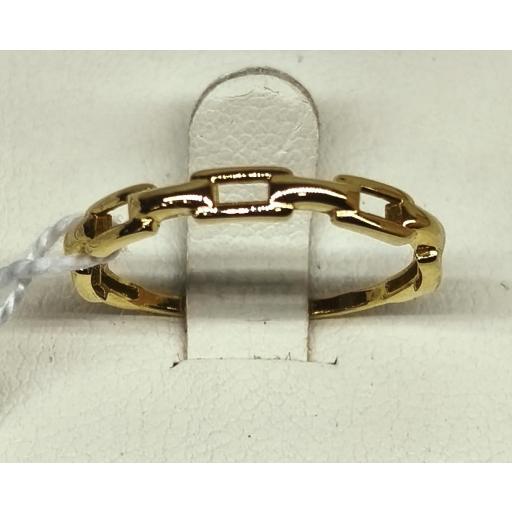 Anillo oro amarillo 18K diseño eslabones sin piedras para mujer [0]