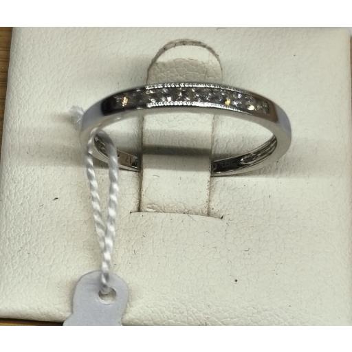 Anillo oro blanco 18K con diamantes en carril para mujer [0]