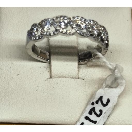 Anillo de pedida oro blanco 18K con diamantes 0,47 ct para mujer [0]