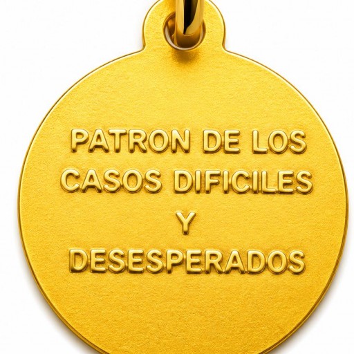 Medalla oro 18K San Judas Tadeo casos dificiles 20 mm [1]