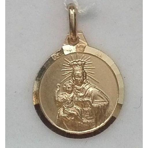 Medalla Oro Virgen Del Carmen Pequeñita Ideal Bautizo ¡Mira! [0]