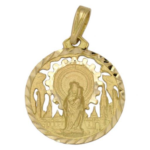 Medalla Oro Virgen Del Pilar Redonda 20 mm [0]