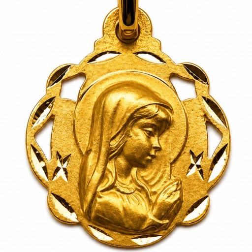 Medalla Oro Virgen Niña 16 mm [1]