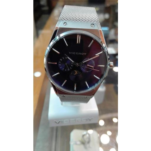 ¿Llévatelo! Viceroy Hombre Reloj Con Malla Milanesa y Fase Lunar [0]