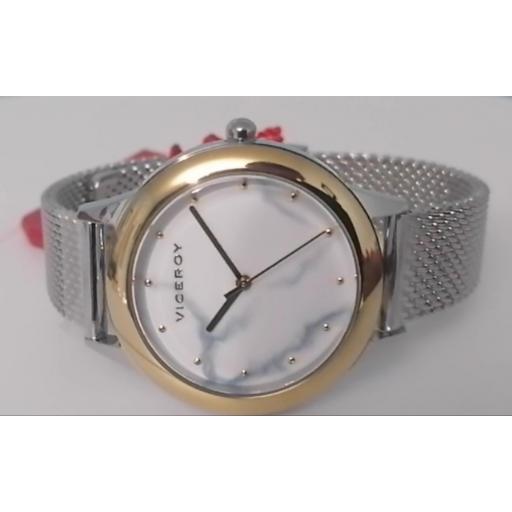 Reloj Viceroy Chic Señora Malla Milanesa Y Esfera Marmol 42408-07 [0]