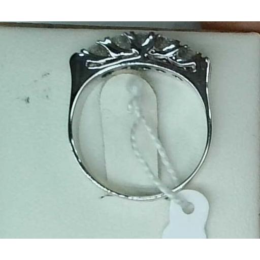 Anillo oro blanco 18K con 5 diamantes 0,58 ct para mujer [1]