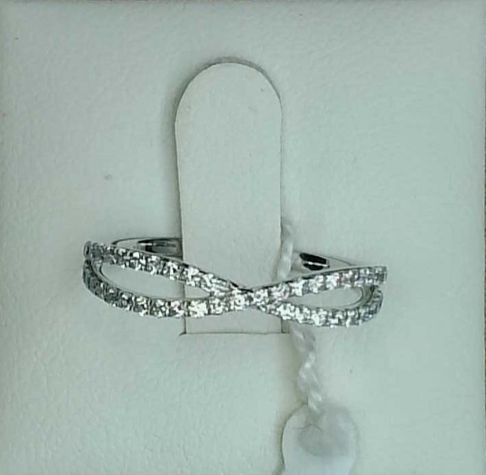 Anillo oro blanco 18K con diamantes 0,28 ct para mujer