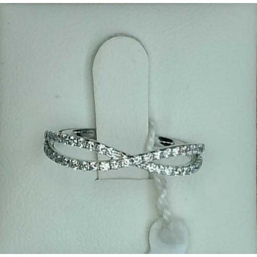 Anillo oro blanco 18K con diamantes 0,28 ct para mujer [0]