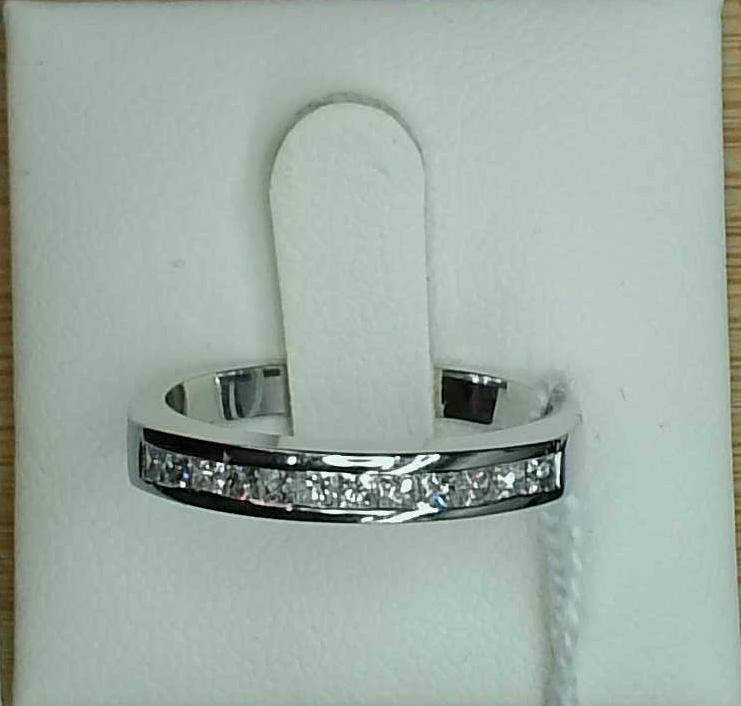 Anillo oro blanco 18K con diamantes princesa 0,31 ct para mujer