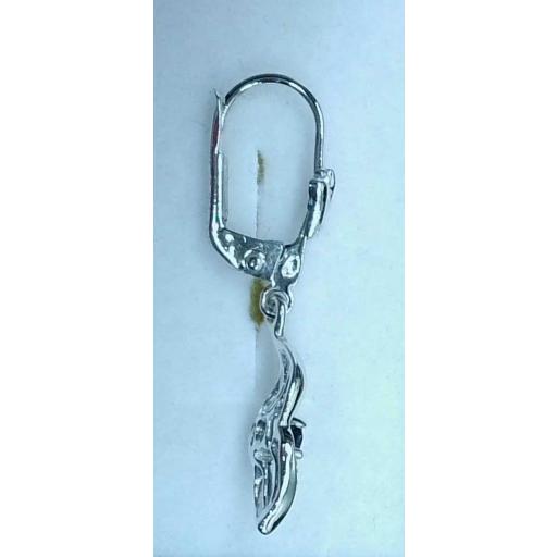 Pendientes largos oro blanco 18K con zafiros azules para mujer [1]