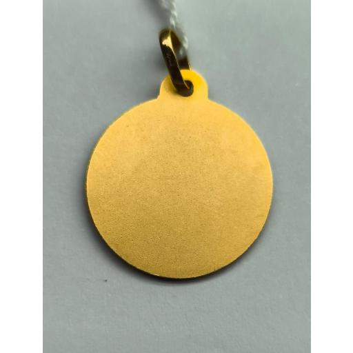 Medalla Oro 18K Virgen del Carmen 22mm Hueca (3.15g) [1]