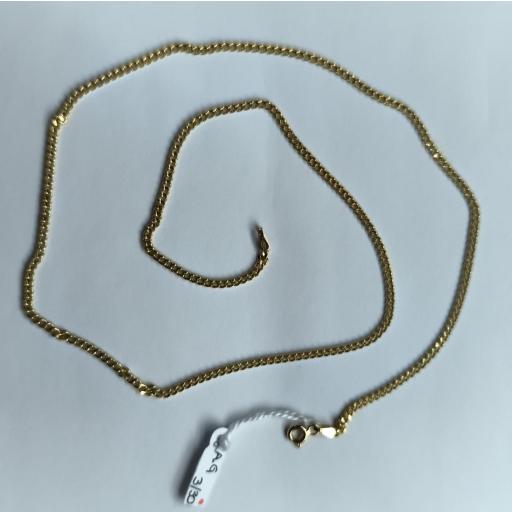 Cadena Barbada Oro de 18 quilates de 2,5 mm de ancho y 50 cm de largo. [1]