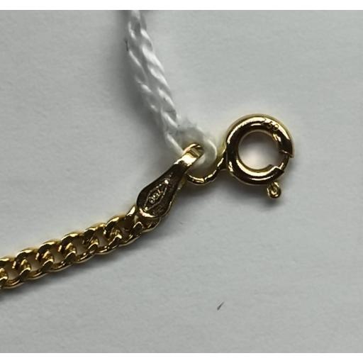 Cadena Barbada Oro de 18 quilates de 2,5 mm de ancho y 50 cm de largo. [3]