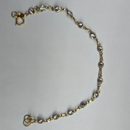 Pulsera de Oro 18 Quilates con Circonitas para Mujer o Niña [3]