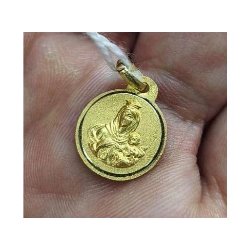 Medalla Virgen del Carmen oro 18 quilates 13 mm