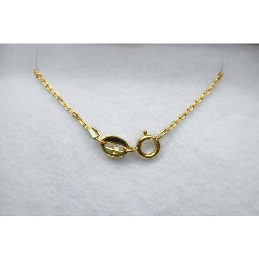 Cadena de oro de 18 quilates tipo gargantilla de 45 cm y 1,5 mm – ligera para mujer y bautizo [1]