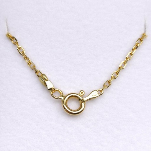 Cadena de oro de 18 quilates forzada hueca de 45 cm y 2 mm – robusta para mujer y bebé [1]