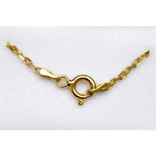 Cadena de oro de 18 quilates hueca forzada de 45 cm y 2 mm – resistente para mujer y bebé [1]