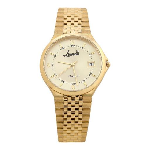 Reloj Redondo de Oro de 18 Quilates Para Hombre