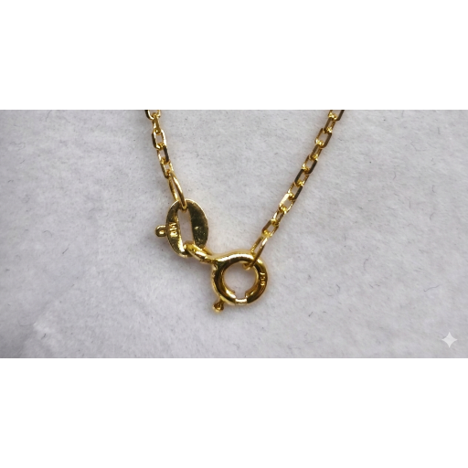 Cadena forzada de oro de 18 quilates 45 cm fina con cierre de reasa redondo [2]