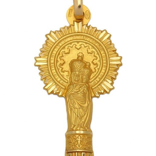Medalla Oro Virgen Del Pilar Silueta 21x40 mm [0]