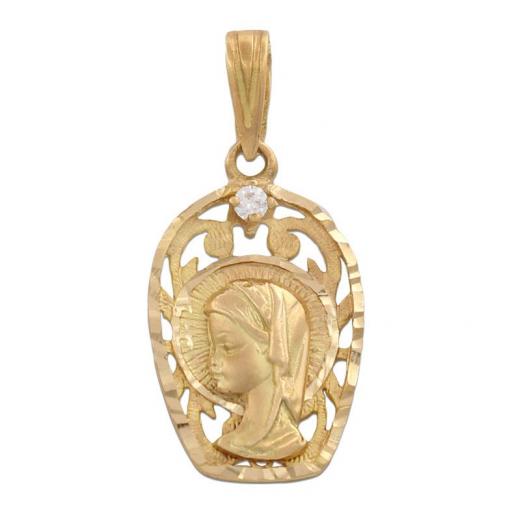 MEDALLA ORO 18KL VIRGEN NIÑA 13X21MM Calada