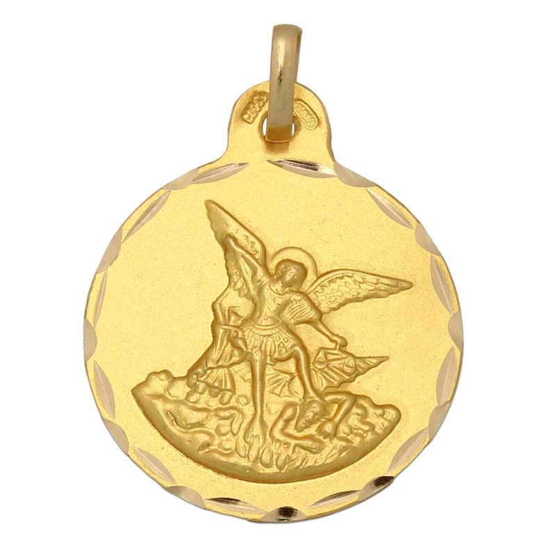 Medalla San Miguel Arcángel Oro 18 Quilates