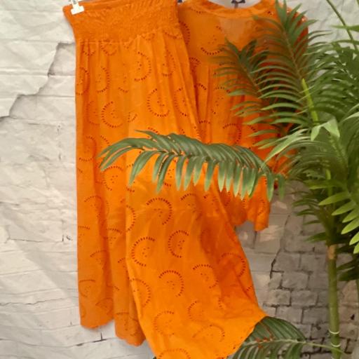 Pantalón Troquelado Naranja [2]