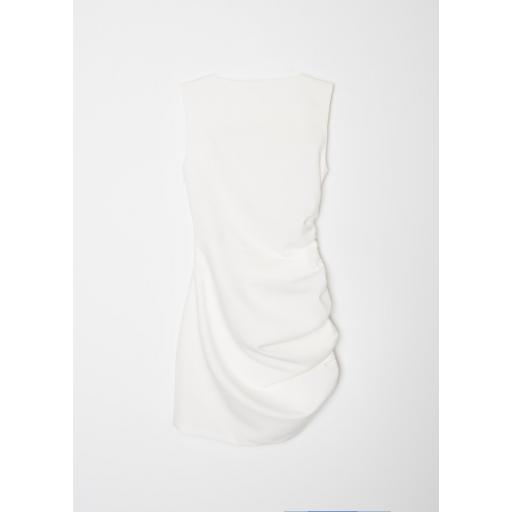 Vestido Mini Drapeado Blanco  [3]
