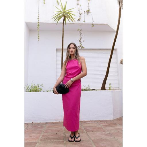 VESTIDO LINO FUCSIA [2]