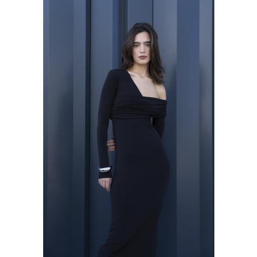 VESTIDO ASIMETRICO NEGRO [1]