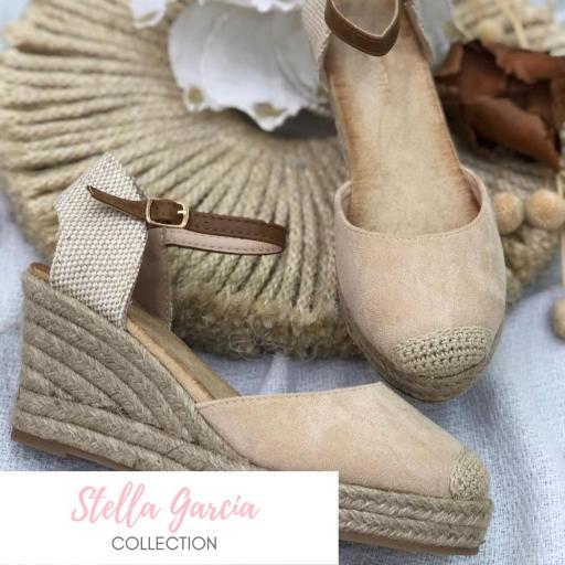 Sandalias Cuña Beige Nº 41 [0]