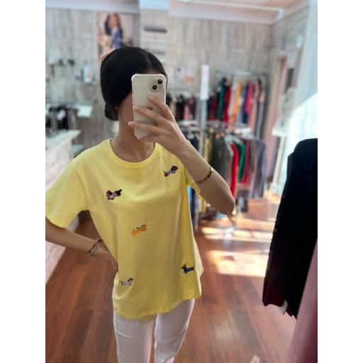 CAMISETA PERROS SALCHICHA VARIOS COLORES