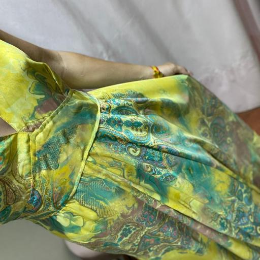 Vestido Amarillo Nudo Cuello [1]