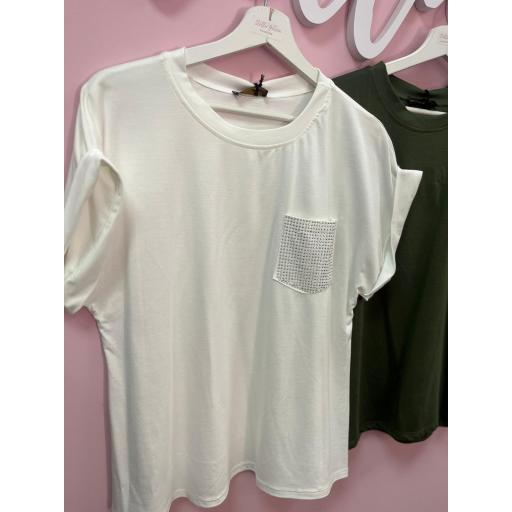 CAMISETA BOLSILLO GLITTER VARIOS COLORES [1]