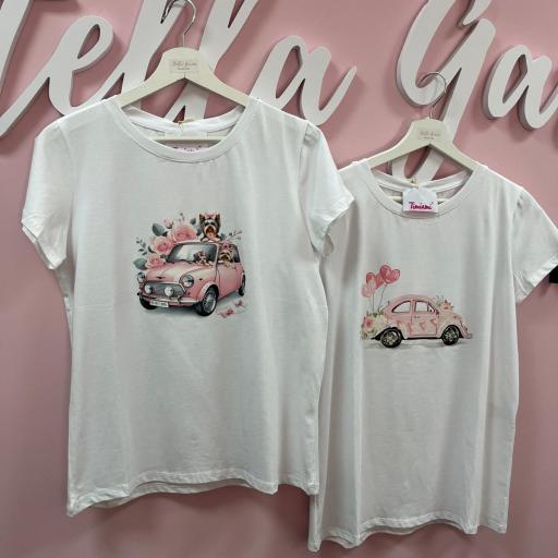 CAMISETA YORKIES Y COCHE LOVE [1]