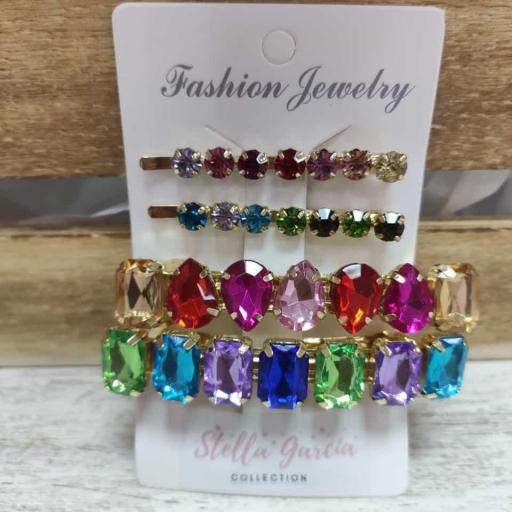 Horquillas Colores Glitter
