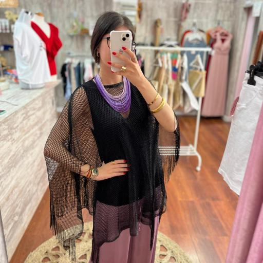 PONCHO en Negro y Oro  [1]