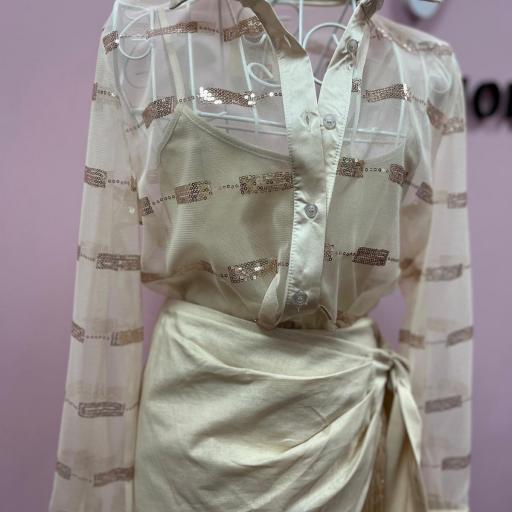 BLUSA TUL BEIGE