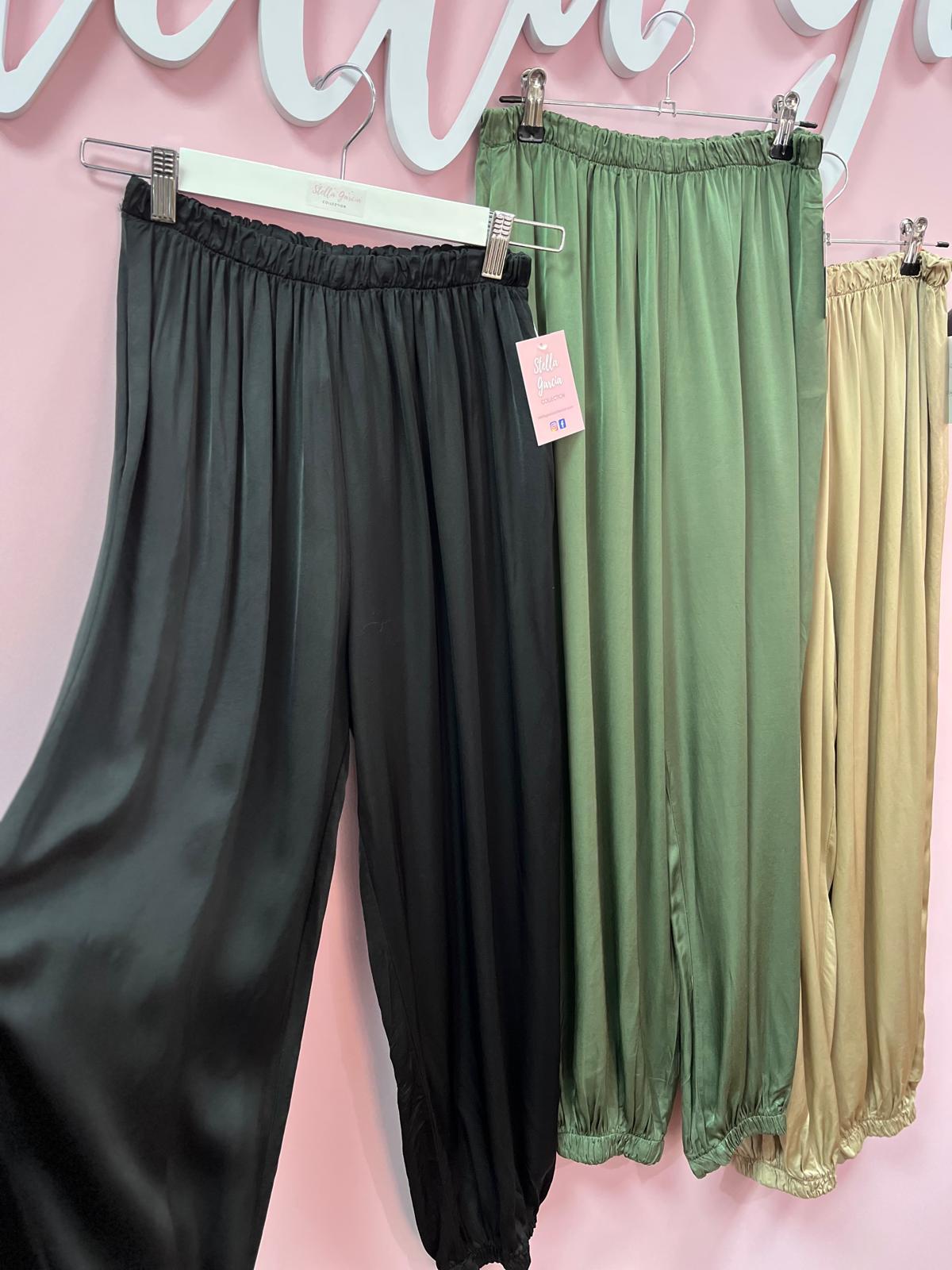 PANTALON SATINADO VARIOS COLORES