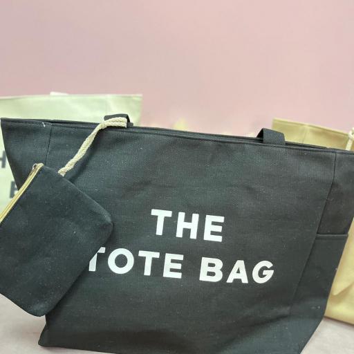 BOLSO THE TOTE BAG EN BEIGE Y CAMEL [1]